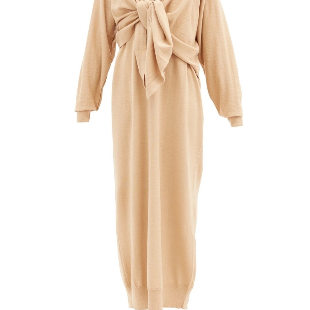 Layered wool-blend cardigan dress (never worn)